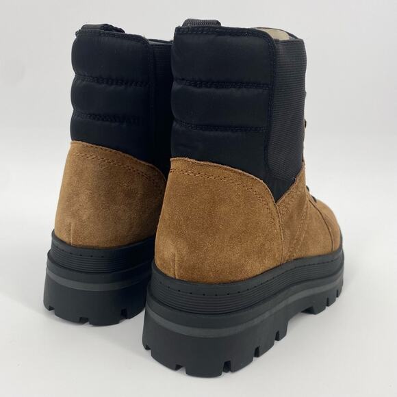 MARC FISHER NWOB Sashia Platform Combat Lace Up Boots Brown Suede Size 9 - Picture 7 of 9